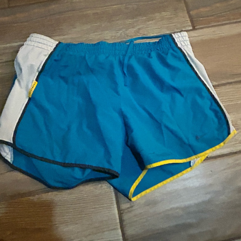 Blue athletic shorts